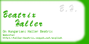 beatrix haller business card